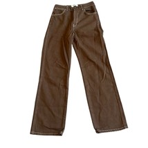 Reformation Cowboy High Rise Straight Jeans Brown Denim Pants Size 26 Wo... - $65.00