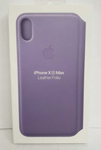 Genuine Apple Leather! Folio Case for iPhone XS Max - Lilac (MVFV2ZM/A) - £10.25 GBP