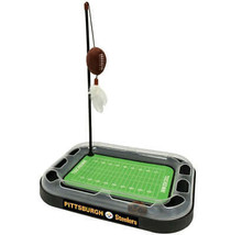 NFL Pittsburgh Steelers Cat Scratcher with Catnip &amp; Feather Toys - £31.46 GBP
