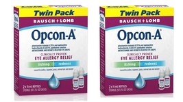 Bausch &amp; Lomb Opcon-A Eye Drops,  Twin bottles 15 ml Exp 06/2024 Pack of 2 - £16.43 GBP