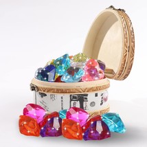 Diving Gem Pool Toy 19 Big Colorful Heart Diamonds Set In Heart Box Unde... - £19.43 GBP