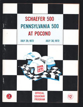 Pocono International Raceway USAC Indy Car Race Program 7/29/1972-Schaefer 50... - £66.01 GBP