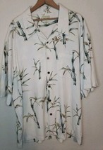 Joseph &amp; Feiss 100% Silk Hawaiian Button-Down Shirt 2X Bamboo Print Reso... - $15.85