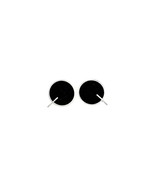 Sterling Silver Earrings, Q, Black Minimal Design - $47.96 CAD