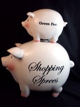 Pass the buck piggy bank Green Fees Shopping Sprees CM Redwine 2006 8&quot; tall - £9.25 GBP