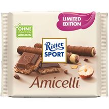 Ritter Sport milk chocolate bar AMICELLI Hazelnut Rolls -100g- FREE SHIP... - $10.35