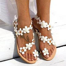 Flower Vamp Sandals Women Summer Shoes Boho Sandals Women Sexy Beach Sandals Lar - £14.22 GBP