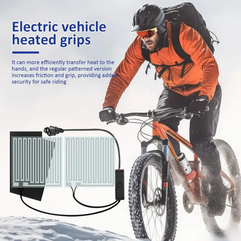 Anti-slip Electric Heated Handlebar Grips Kit Universal Motorcycle Heated Hand - £13.29 GBP+
