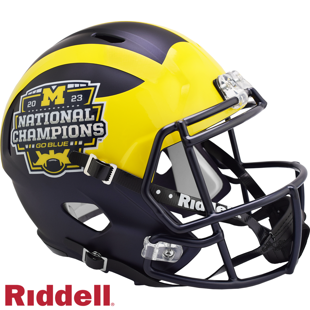 Primary image for *SALE* MICHIGAN WOLVERINES CHAMPS FULL SIZE SPEED REPLICA NCAA FOOTBALL HELMET!
