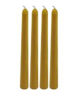 100% Natural Unscented Beeswax 10" Taper Candles 4/Box Cotton Wicks - $13.85