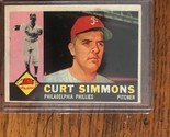 Curt Simmons 1960  Topps  Baseball Card (045) - $4.00