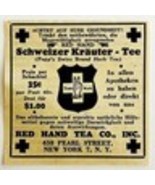 1945 WW2 German-USA Popp&#39;s Swiss Tea Advertisement Red Hand Tea Co NYC C94B - $24.99