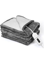 Electric Heated Blanket 50x60&quot; Machine Washable Fast Heating Thick Ultra Soft - $32.66