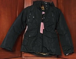 Urban Republic Black ZIP/BUTTON Winter Coat Girls Size 14 - £77.32 GBP