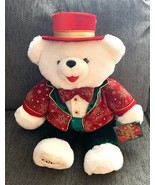 2003 Dan Dee Snowflake Teddy Bear Christmas Holiday White Stuffed Plush ... - £30.05 GBP