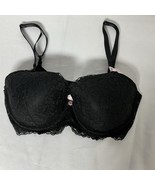 Victoria&#39;s Secret Black Lace 32DDD Dream Angels Lightly Lined Demi Bra VS - $27.30 CAD