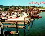Marina Boats at Dock Monterey California CA UNP Chrome Postcard - £2.10 GBP
