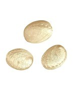 6 Cream White Akob Abalone Shell 30mm Whole Oval Seashell Focal Two Side... - $4.99