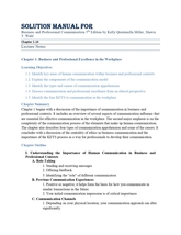 Solution Manual For Business and Professional Communication 5th Edition ... - $25.07 CAD