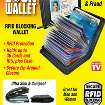 Amazing Slim Lock Wallet Leather RFID Card Wallets ID Holder Purse As Se... - $6.48