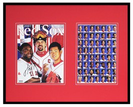 David Ortiz Signed Framed 16x20 Red Sox 2007 Champs Yearbook Display - £197.21 GBP