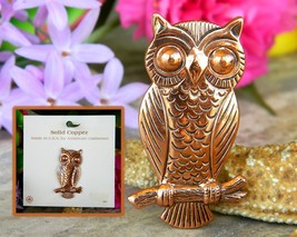 Vintage Solid Copper Owl Tree Branch Brooch Pin Bell Trading Post USA - £15.99 GBP