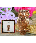 Vintage Solid Copper Owl Tree Branch Brooch Pin Bell Trading Post USA - $19.95