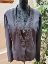 Lane Bryant Women&#39;s Black Polyester Single Breasted Long Sleeve Jacket B... - $28.00