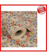 Reversible Watercolor Floral Kraft Paper Roll - Perfect for Weddings &amp; B... - $28.70