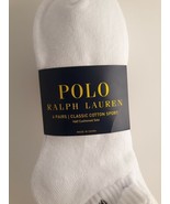 Polo Ralph Lauren Quarter Socks 6 Pairs Classic Sport White New - $19.80