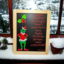 The Grinch Christmas Chalkboard Double Sided Wall decor - £11.95 GBP