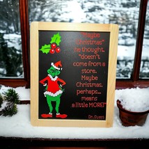 The Grinch Christmas Chalkboard Double Sided Wall decor - $14.95