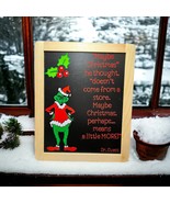 The Grinch Christmas Chalkboard Double Sided Wall decor - £11.73 GBP