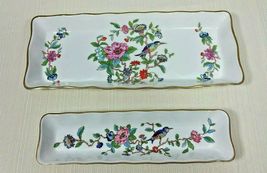 John Aynsley Pembroke Biscuit and Mint Tray Set Bone China Gold Trim 2 Pieces - £63.00 GBP