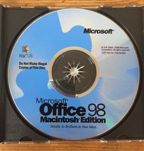 Vintage 1998 Office 98 Suite Macintosh Mac OS Edition X03-56083 Installation CD - £29.10 GBP