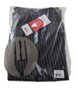 Chef works designer baggy pants black white pinstripe Large drawstring e... - £19.43 GBP