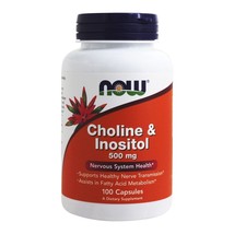 NOW Foods Choline and Inositol 500 mg., 100 Capsules - $11.45