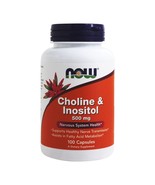 NOW Foods Choline and Inositol 500 mg., 100 Capsules - $11.45