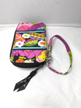 Vera Bradley Va Va Boom Wristlet Wallet Fun Hippy Boho Cute Flowers Floral Pink - £17.48 GBP