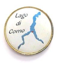 Lake Como Map Lago Di Como Lario Lombardy Italy Pin Travel Souvenir Blue... - £10.21 GBP