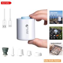 Ultra-Mini Portable Air Pump: 1300mAh Rechargeable for Quick Inflation/D... - $47.47