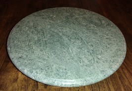 Marble Lazy Susan Green Heavy 12&quot; Diameter Spinning Tabletop Turn Table - £40.08 GBP