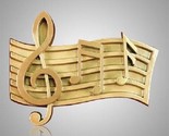 Brass Music Applique for Funeral Box/Cube Cremation Urn, Pewter Also Ava... - $69.99