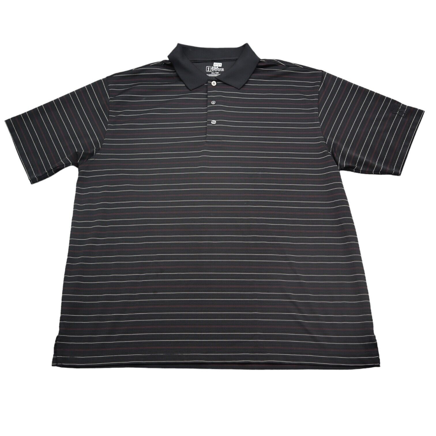 Primary image for PGA Tour Shirt Mens XL Extra Black Golf Polo Golfer Lightweight Performance