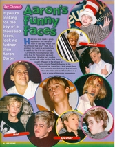 Aaron Carter - singer - 11" x 8" Teen Magazine Pinup Mini Poster Clippin... - $4.94