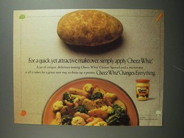 1991 Kraft Cheez Whiz Ad - For a quick, yet attractive makeover, simply apply - £14.78 GBP