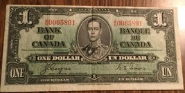 1937 Bank Of Canada One Dollar 1$ Bank Note - £12.94 GBP