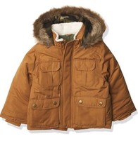 NWT Carter’s Kids Hooded Fleece-Lined Parka Camel Size M - £18.90 GBP