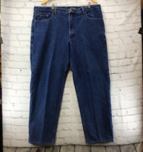 Eddie Bauer Jeans Mens Sz 42X32 Vintage Flannel Lined 100% Cotton   - $24.74
