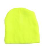 Yellow D&amp;Y Neon Short Knit Beanie - £11.79 GBP